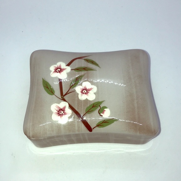 Vintage Weil Ware Birchwood Lidded Cigarette Box - Picture 2 of 4